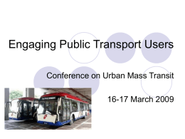 Dynamic Improvements to Public Transportation in Malaysia