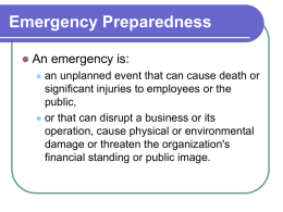 Emergency Preparedness - Indiana University of Pennsylvania