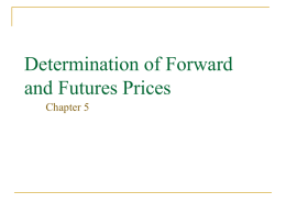 Determination of Forward and Futures Prices