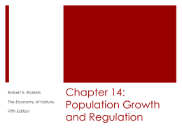 Chapter 14: Population Growth and Regulation