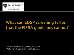 What can EDSP screening tell us that the FIFRA guidelines