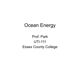 Ocean Energy - Essex County College Faculty Web Server