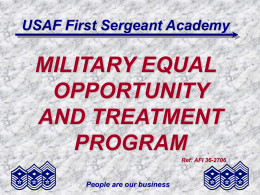 MILITARY EQUAL OPPORTUNITY AND TREATMENT PROGRAM