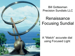 Renaissance Focusing Sundial