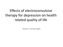 Effects of electroconvulsive therapy for depression on