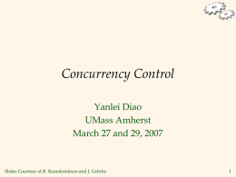 Concurrency Control - University of Massachusetts Amherst
