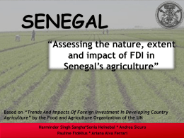 Assessing the nature, extent and impact of FDI in Senegal