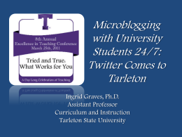 Microblogging with University Students 24/7: Twitter Comes