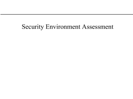 Security Environment Assessment