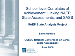 Boletim da Escola - NAEP State Analysis