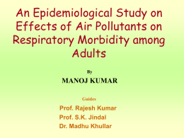 An Epidemiological Study on effects of air pollutants on