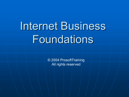 Internet Business Foundations