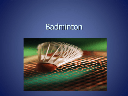 Badminton Study Sheet