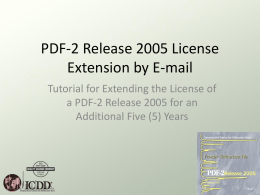 PDF-2 Release 2005 License Extension by E-mail