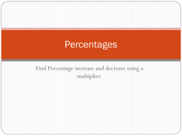 Percentages