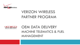 Verizon Wireless Partner programOem data deliveryMachine