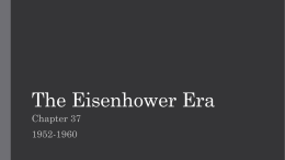 The Eisenhower Era - North Ridgeville City Schools