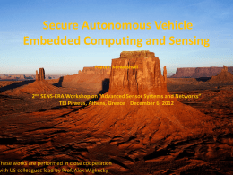 Secure Autonomous Vehicle Embedded Computing and Sensing