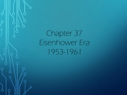 Chapter 37 Eisenhower Era