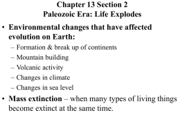 Chapter 13 Section 2 Paleozoic Era: Life Explodes