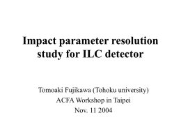 Impact parameter resolutions for ILC detector