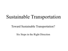 To Sustainable Transportation