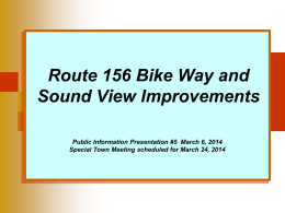 Route 156 Bike Way and Sound View Improvements