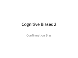 Cognitive Biases 2 - Michael Johnson's Homepage