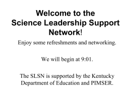 Welcome to the Science Leadership Support Network!