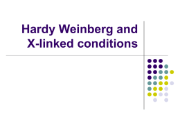 Hardy Weinberg and X