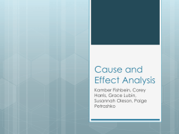 Cause and Effect Analysis - AP English Language and