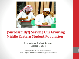 (Effectively!) Serving Our Growing Middle Eastern Student