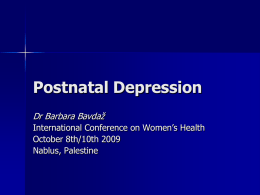 Postnatal Depression - An-Najah National University