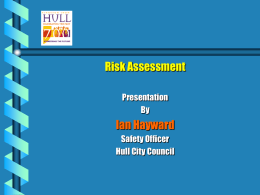 Risk Assessment - Ian Hayward