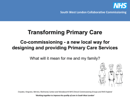 Primary Care CC - Wandsworth CCG