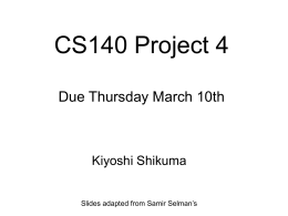 CS140 Project 4 - Stanford University