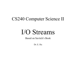 CS240 Computer Science II - William Paterson University