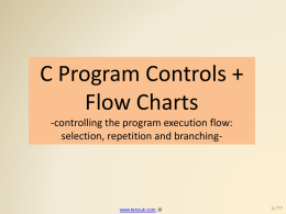 C programming ppt slides, pdf on program controls and flow
