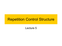 Repetition Control Structure - Jurusan Teknik Elektro dan