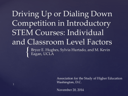 Driving Up or Dialing Down Competition in Introductory