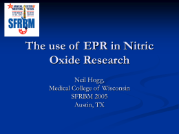 The use of EPR in Nitric Oxide Research