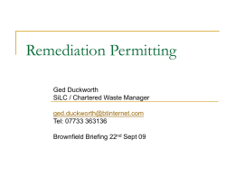 Remediation Permitting
