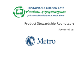 AOR Product Stewardship Policy Roundtable