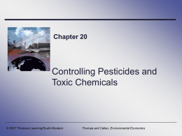 Pesticides and Toxics