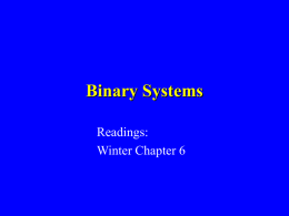 Binary Systems - University at Buffalo