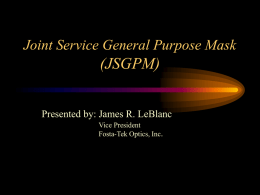Joint Service General Purpose Mask (JSGPM) - Fosta-Tek