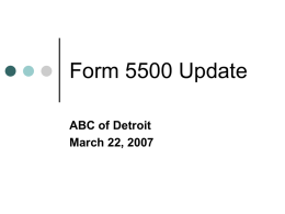 2001 Form 5500 - ASPPA Benefits Council of Detroit