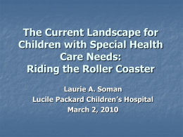 The Current Landscape for Children with Special Health