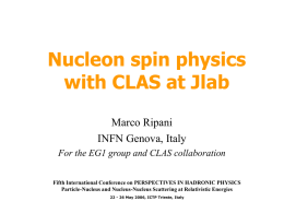 Soft Spin Physics at JLab - Istituto Nazionale di Fisica