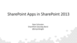 SharePoint Apps